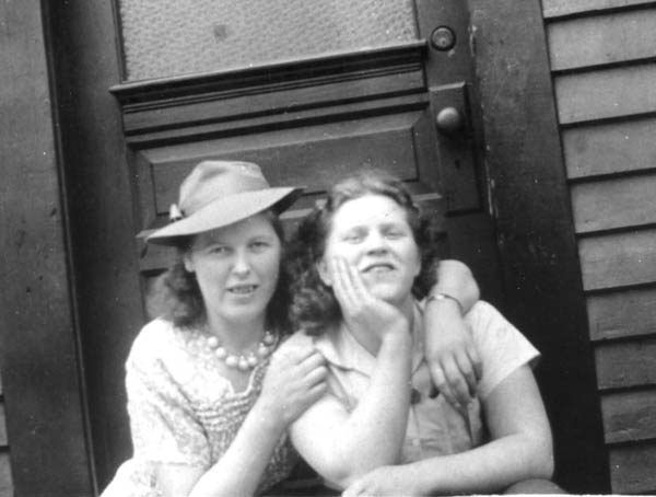 325: l-r Nell Rose and Bess Norman. (circa 1939) [courtesy of Della (Norman) O'Leary]  - Nell daughter of William Rose &amp;amp; Emma Withers, married Garrett Norman; Bess daughter of  Garrett Norman &amp;amp; Bridget Whelan, married Leo O'Hare